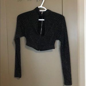 Cropped Sparkly Top